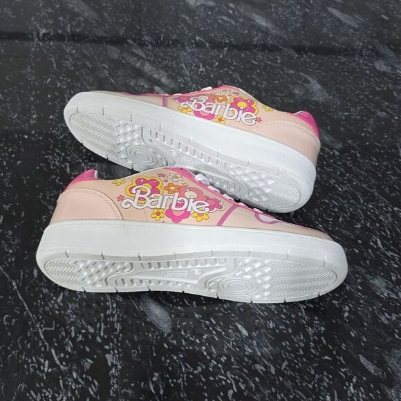 BRAND NEW  WOMEN'S BARBIES BY MATTEL PINK CASUAL COURT SNEAKER - Picture 9 of 16